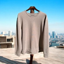 JACHS New York Men  s Long Sleeve Crew Neck Pullover Sweatshirt Light Brown XL