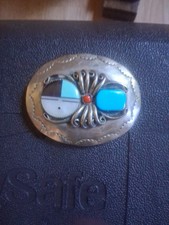 navajo sterling silver turquoise Spider belt ...