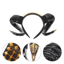  Halloween Hair Accessories Evil Horns Headband Sheep Costume Adult