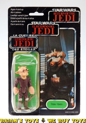 Vintage Palitoy Star Wars Carded 3.75'' Tri-Logo Ree-Yees Action Figure C4Y (d...
