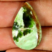 11.00Cts.100 Natural Super Chrome Chalcedony Oval Cabochon 15x24x4mm Gemstone
