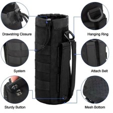 Tactically Water Bottle Holder Nylon Water Bottle Carriers Bag Drink Holder