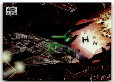 Topps 2025 Star Wars Galaxy No. 97 The Falcon on Crait