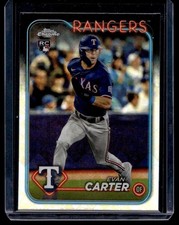 2024 Topps Chrome LogoFractor Evan Carter RC Texas Rangers #136