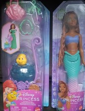   NIB Set of Live Action Ariel  Flounder The Little Mermaid Disney Doll-Mattel