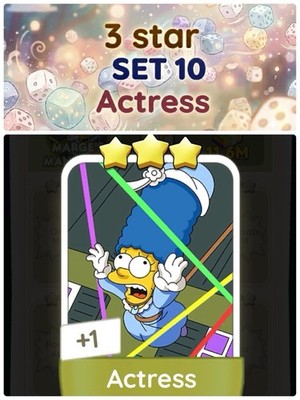 Actress - 3 Star - Set 10 Monopoly Go