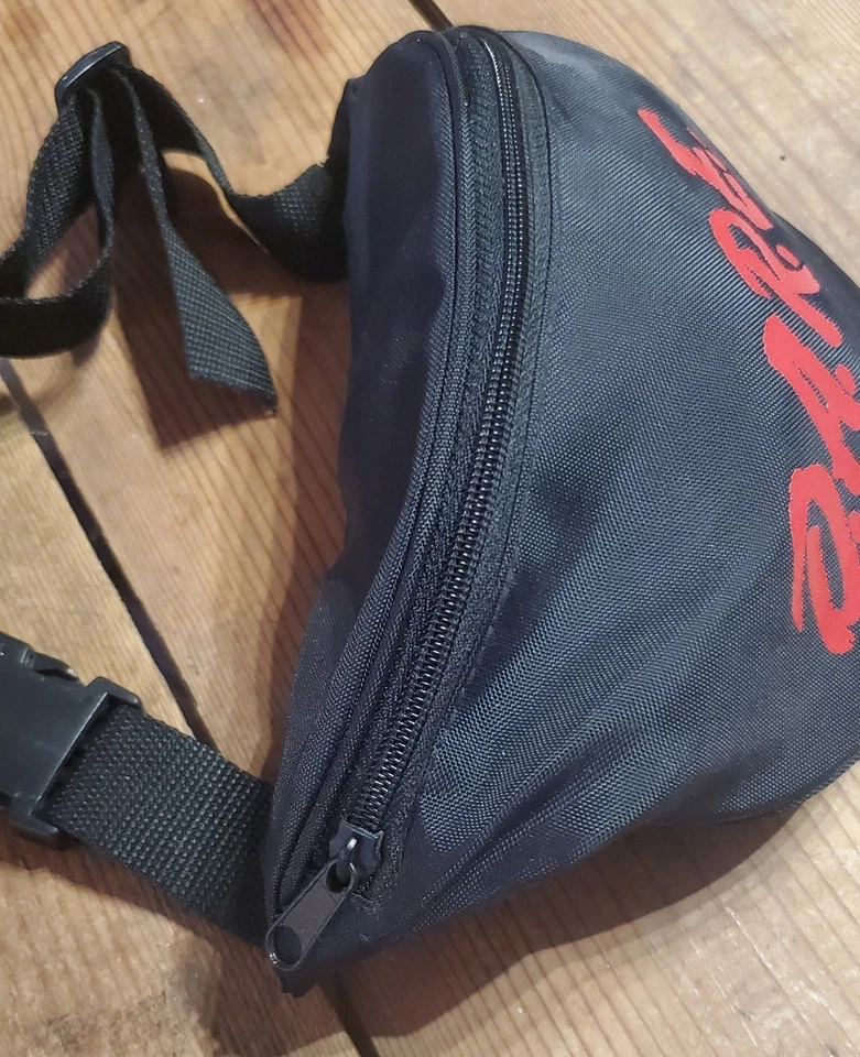 全新 复古 DARE Fanny Pack 黑色 可调腰包 斜挎包 旅行 D.A.R.E. — 第 3/4 张图片