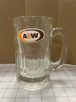 Vintage A&W Root Beer Heavy Mug Stein Glass Logo AW Original Authentic
