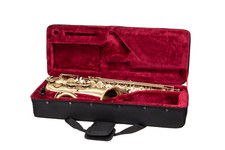 Crossrock Bb Tenor Saxophone Foam Case  Lightweight Black Gig Bag