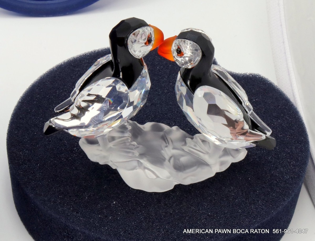 SWAROVSKI Crystal Puffins Bird Figurine # 261643 with box | eBay