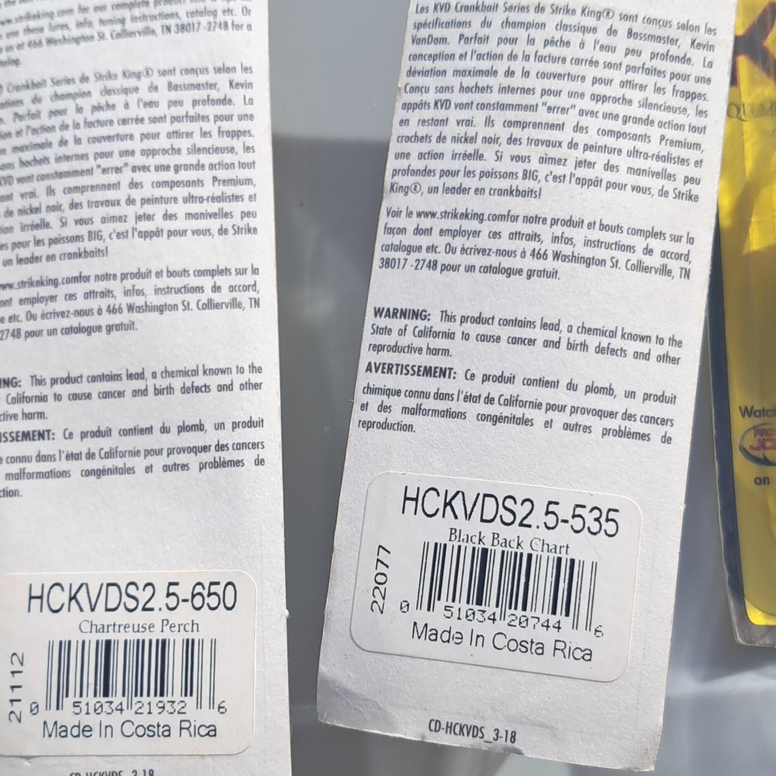 Strike King KVD 1.5 2.5 Crankbait lot.  Neon Bluegill Chartreuse Perch. Lot of 5 - Image 6