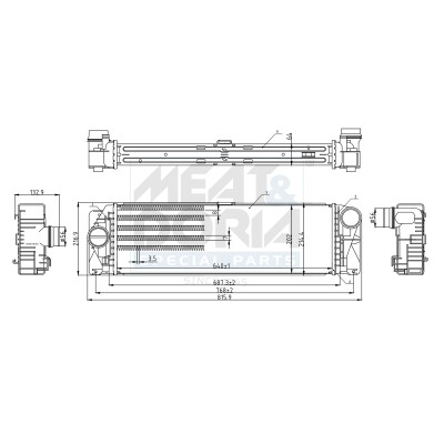 Meat & Doria LadeluftküHler LLK FüR Mercedes Sprinter 35-T Kasten 316 CDI 907-image