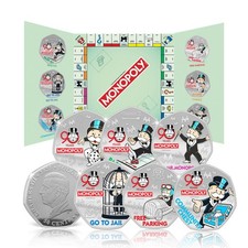 Monopoly 90th Anniversary 2025 Commemorative Silver Coin Set in Collector Folder