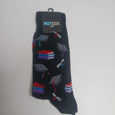 Hot Sox Mens Crew Sock (Graduation) Size 10-13