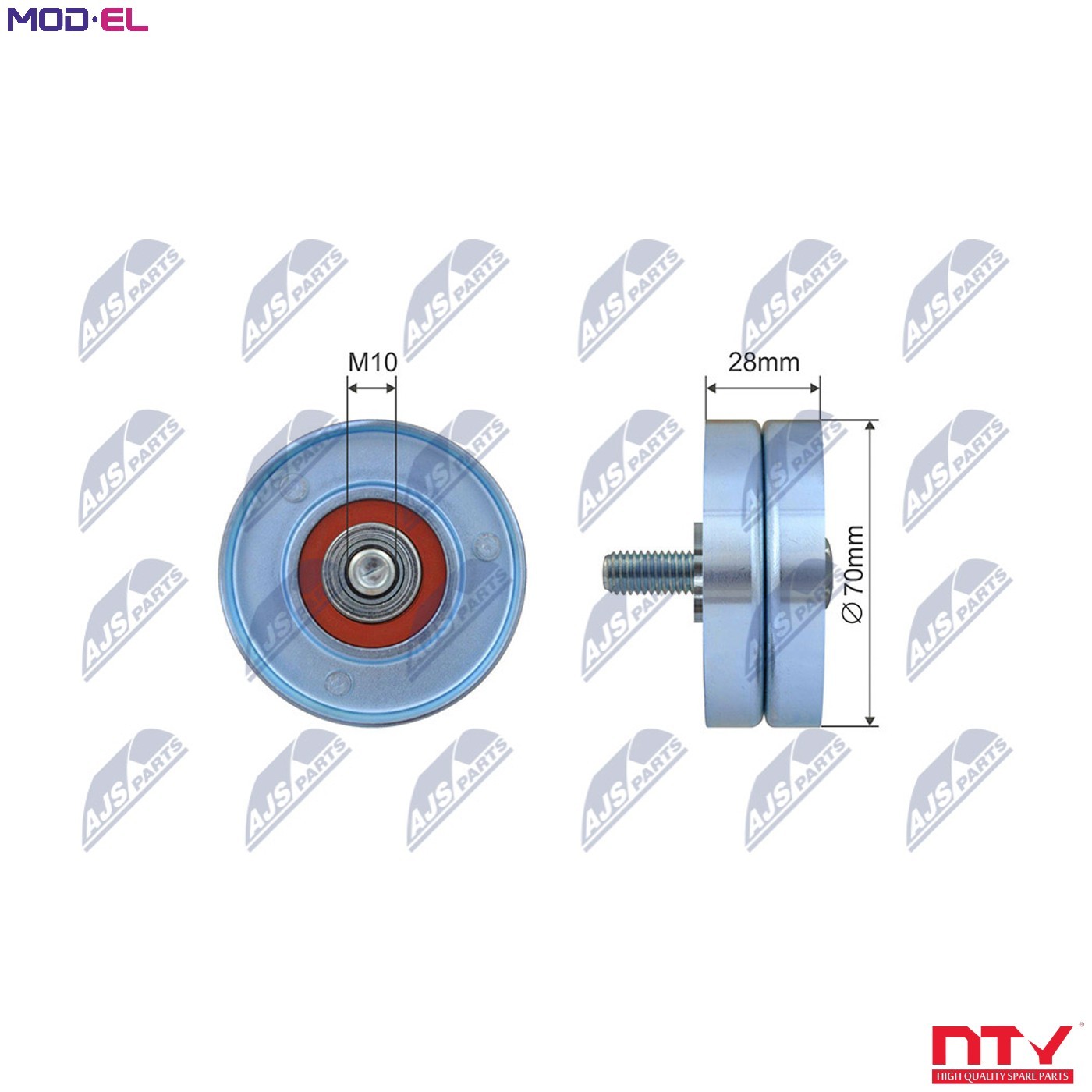 TENSIONER PULLEY VRIBBED BELT RNK-CT-055 FOR PEUGEOT CITROËN XSARA/PICASSO 1.4L