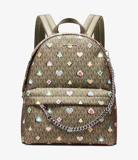 NWT Michael Kors Slater Md Backpack. In Olive Michael Kors Slater Medium Signature Logo Backpack MK Olive  main image 3