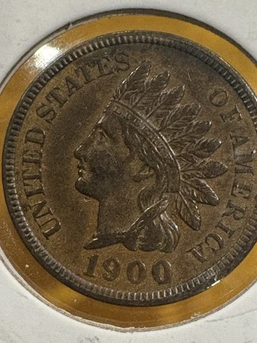 1900 Indian Head Cent Almost Uncirculated AU Coin Beautiful Detail