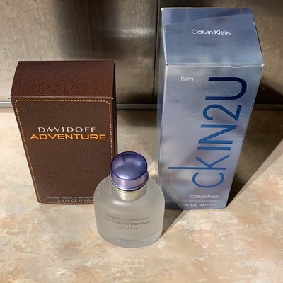 Leere Herren Aftershave Flaschen CK IN2U, Davidoff Adventure D&G Dolce & Gabbana.
