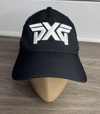 PXG Golf Hat Mens One Size Fits Most Black White Logo Strap Back NWOT