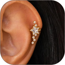 Ear Cuffs Non Piercing 14K Gold Plated Ear Cuff Earrings for Women Trendy Clip o