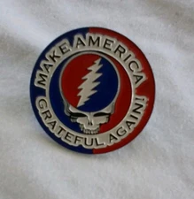 Grateful Dead Make America Grateful Again Collectors Pin Steal Your Face