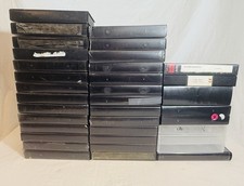 Lot of 34 VHS Tape Storage Cases Empty Clamshell Black Clear Doubles Mix