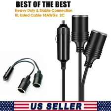 Dual Car Cigarette Lighter Splitter Charger Power Socket Adapter 12v Outlet US