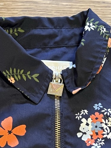 Veste femme MICHAEL KORS imprimé floral fermeture éclair intégrale taille M polyester créateur - Photo 7/16