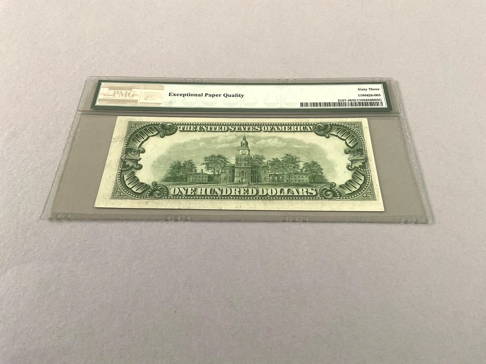 U.S. 100 Dollars FR 2157-J (JA Block) Federal Reserve Kansas City  PMG 63 EPQ - Image 4 of 4