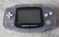 Nintendo Game Boy Advance Glacier Console Model AGB-001 Works Missing Cover GBA