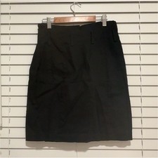 Elie Tahari Black Knee Length Pencil Skirt with Zip Closure for Women
