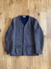 Vintage 1950's Brown's Beach Jacket No Collar Jacket Grey Length 73cm