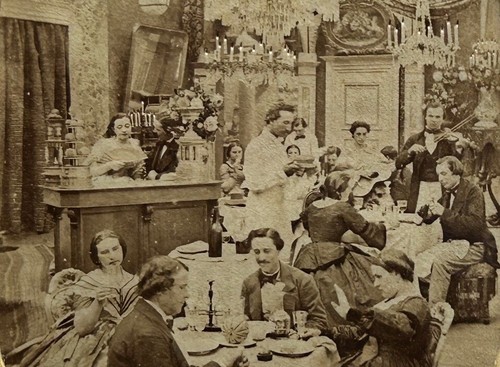 Photo Ancienne Tirage Original - Combat à L'épée En France - Albumine Vers 1865