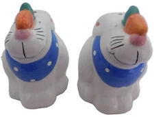 Coco Dowley Certint China Bunny Rabbit Salt Pepper Shaker Set 4" H MINT 2 pcs
