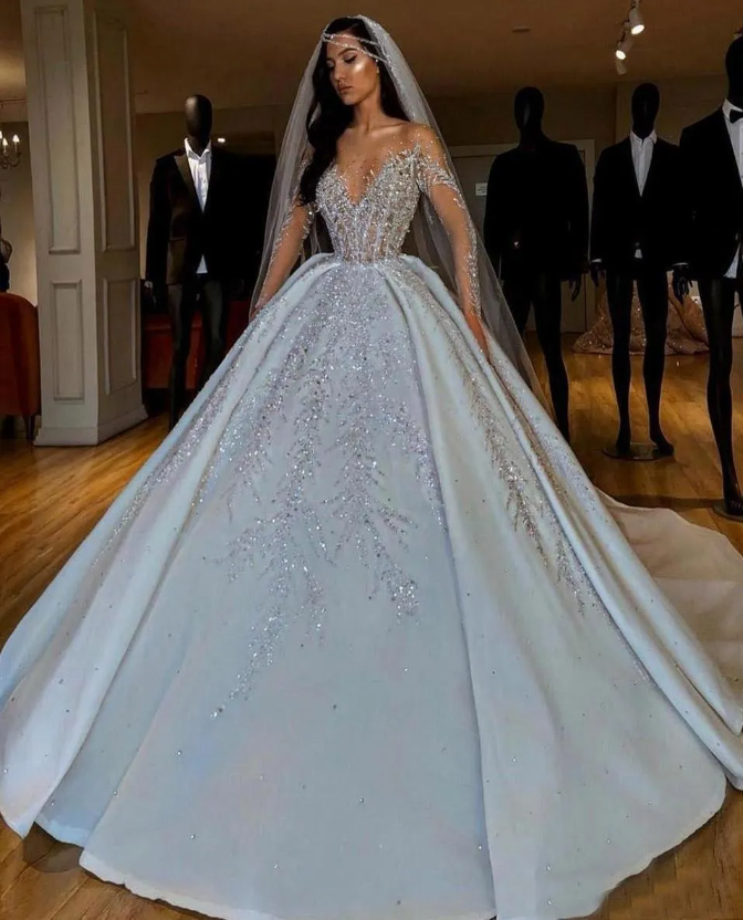 crystal beading wedding dress C2024-LSC78