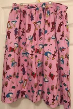 NWT DISNEY ALICE IN WONDERLAND ADULT SKIRT SIZE XLARGE PINK POCKETS