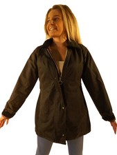 Campbell Cooper New Ladies Fitted Wax Cotton Jacket Olive Green 8 10 12 14 16