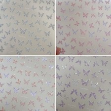 4X Shiny Butterfly Nail Art Stickers Small Transfers Decals Spring Summer Decors