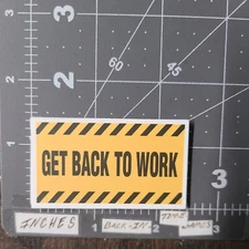 Small Get Back To Work Adult Humor Sticker For Guitar Phone Mat83