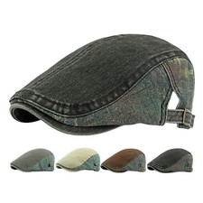 Gorra de algodón para hombre clásica vintage de boyero Gatsby sombrero de hiedra golf conducción plana