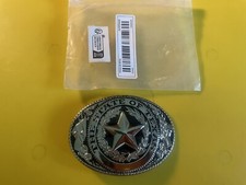 The Great State of Texas TX - Lone Star State Vintage Silver Tone Belt Buckle NP