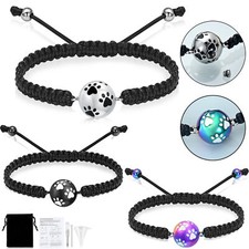New Paw Urn Bracelet for Ashes Dog Cat Pet Paw Print Memorial Cremation Bracelet
