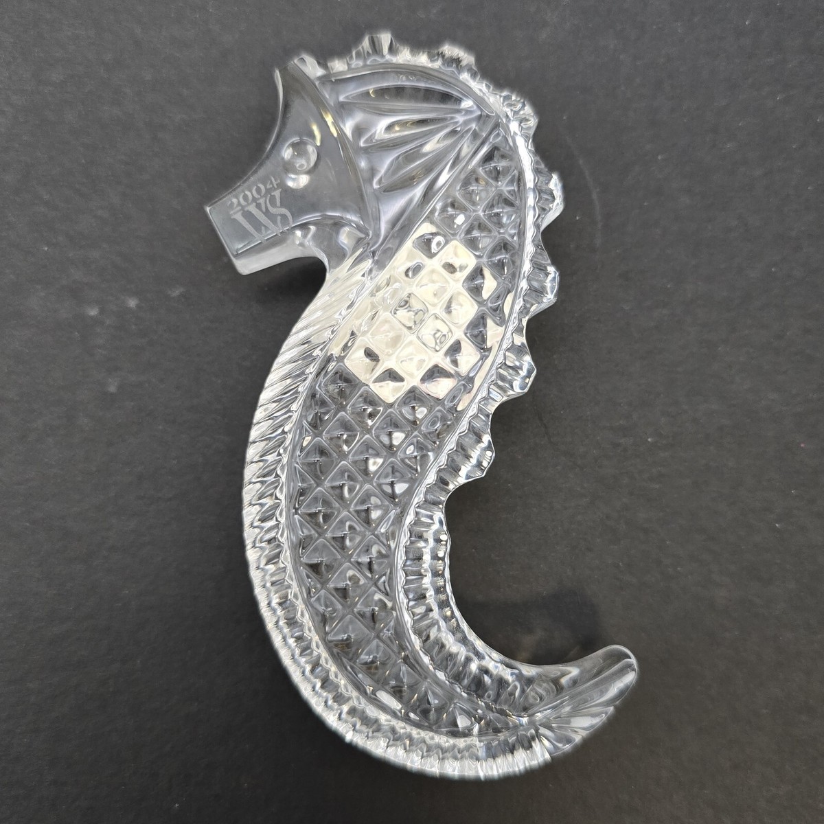 Waterford 2004 Crystal SEAHORSE Figurine Paperweight Retired