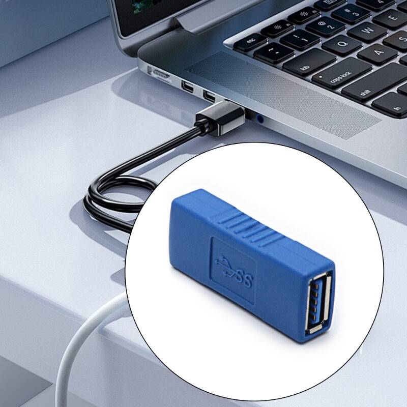 USB 3.0 Female Coupler Bridge Adapter for High-Speed Data Transfer