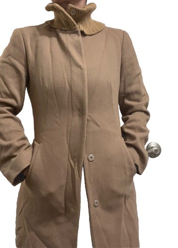 D&G Dolce & Gabbana Damen Braun Wolle Mantel Jacke Gr. 26/4 Camel LESEN - Bild 10 von 12