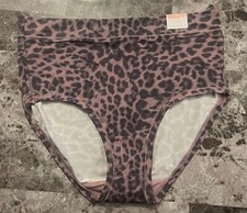 NWT CACIQUE LANE BRYANT 14/16 LEOPARD SMOOTH COMFORT BLISS FULL BRIEF PANTIES