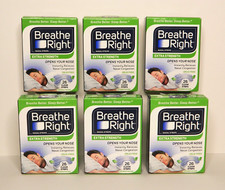6 Boxes Breathe Right Nasal Strips Extra Strength   26 Clear Strips Exp 2027