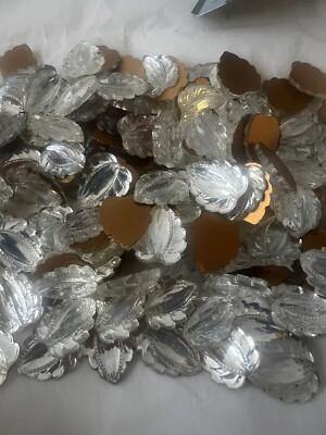 16x14MM WEST GERMAN GLASS  FLAT BACK CRYSTAL GOLD FOIL  LEAF  JEWELS 72 Pcs
