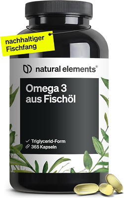 Omega 3   365 Kapseln   2000Mg Fischöl Pro Tagesdosis   Mit EPA Und DHA in Trigl