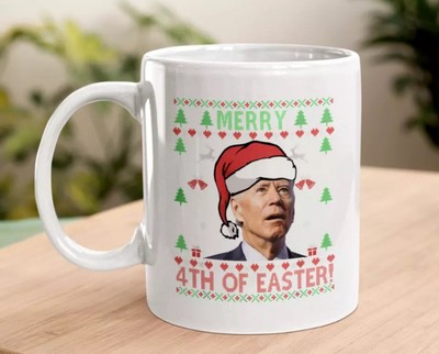 WEIHNACHTSTASSE HAPPY 4TH OF EASTER JOE BIDEN SANTA VERWIRRT LUSTIG HÄSSLICH WEIHNACHTEN
